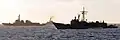 ROKS Sejong the Great alongside USS McClusky and HMCS Algonquin during RIMPAC 2010.
