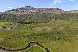 View of the Haukadalur valley from Laugarfjall
