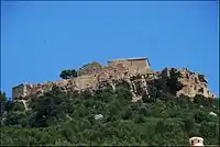 Panorama of the surviving exterior wall