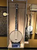 Washburn Presentation Banjo (Lyon & Healy) 1894. Rim made of spun silver, polished to bright sheen.