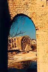 Image 25Noria wheels to lift water for irrigation and household use were among the technologies introduced to Europe via Al-Andalus in the medieval Islamic world. (from History of agriculture)