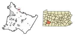 Location of Avonmore in Westmoreland County, Pennsylvania.