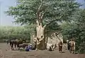 The well and sycamore in Ezbekieh Square, Cairo, c1858-60, by Willem de Famars Testas