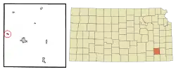 Location within Wilson County and Kansas
