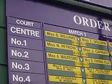 Image 9The order of play for all courts is displayed on boards around the grounds. (from Wimbledon Championships)