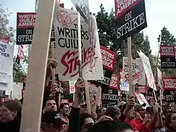 Image 31Picket signs at the 2007 Writers Guild of America strike.