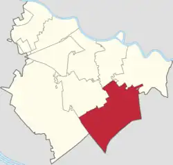Location of Xiaozhan within Jinnan District