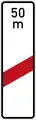 Sign 162-11 / 162-21One-striped warning for railroad crossing – custom distance