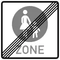 Sign 242.2End of a pedestrian zone