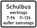 School bus (at times shown)