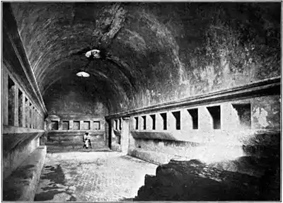 Vitruvius the Ten Books on Architecture - Apodyterium for women in the stabian baths at pompeii.jpg