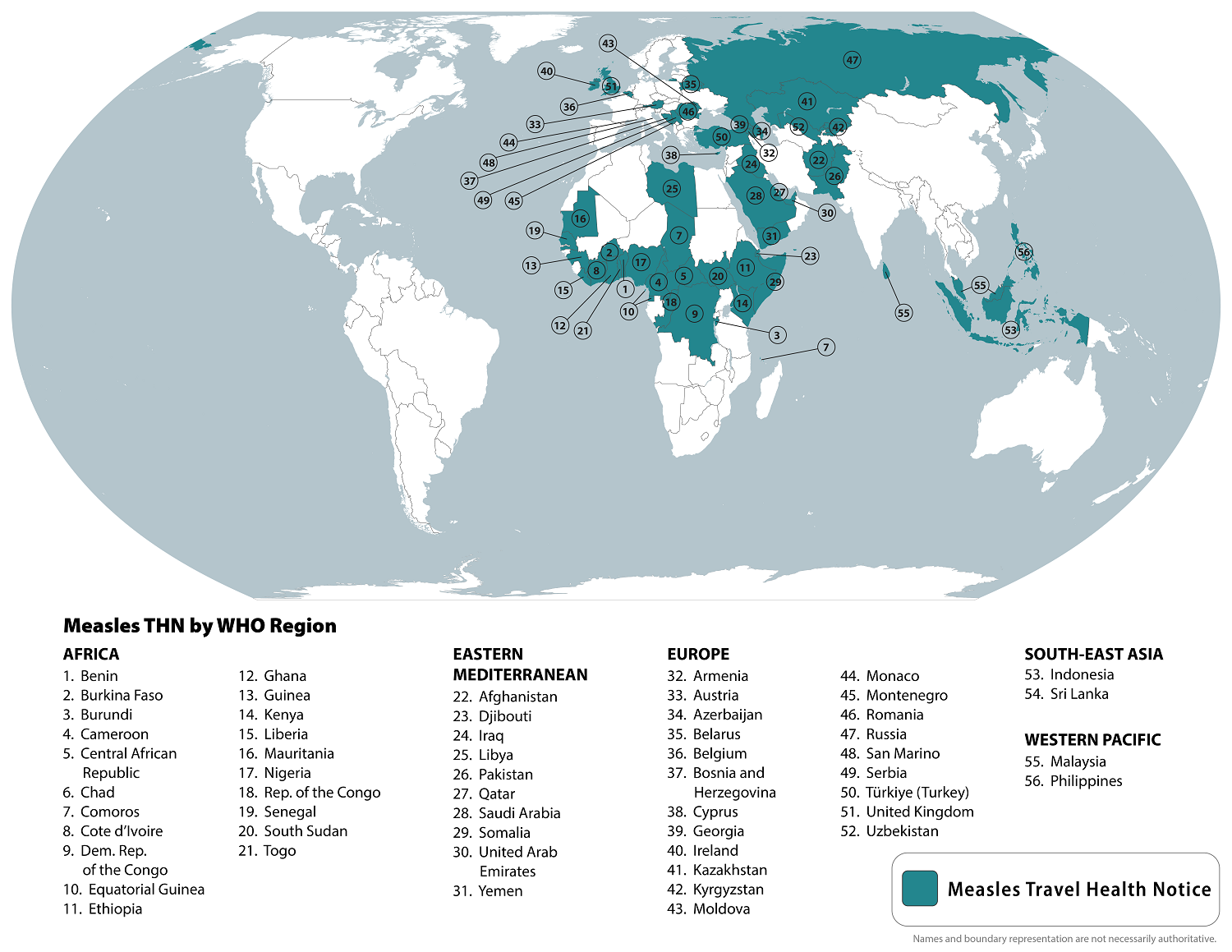 Measles Global Map