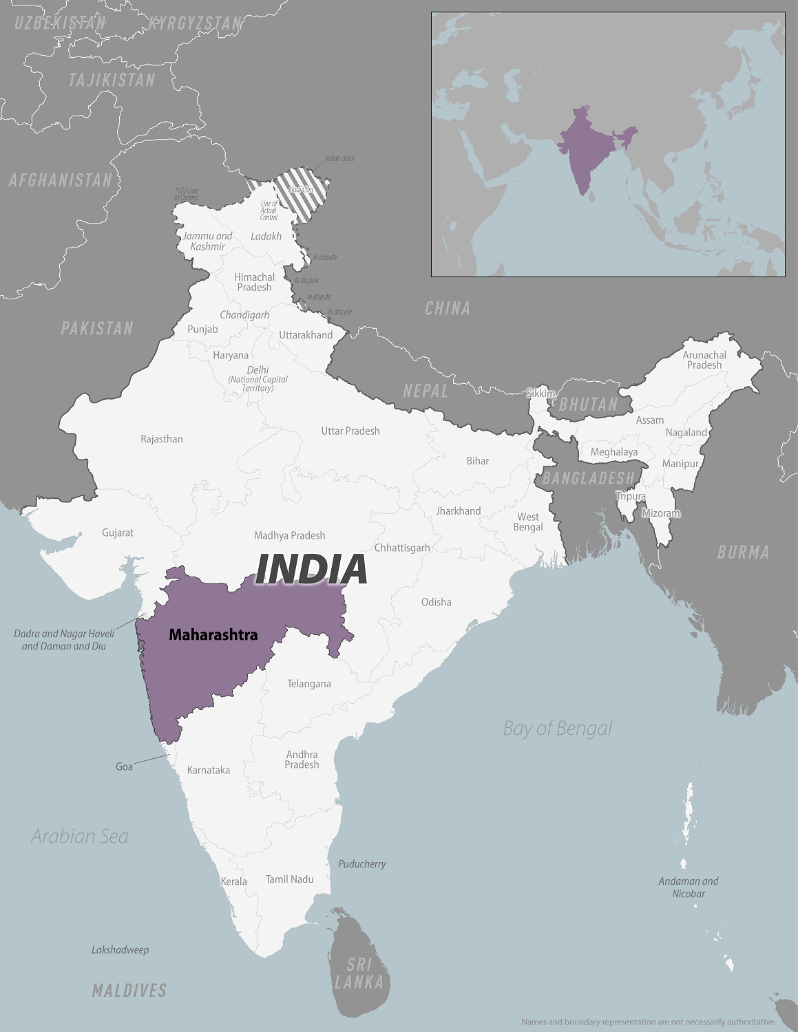 map of affected area in India